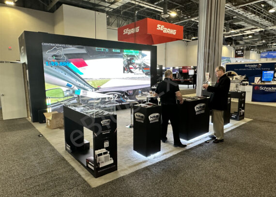 NRS Brake 20' x 20' AAPEX Custom LED Video Wall Booth