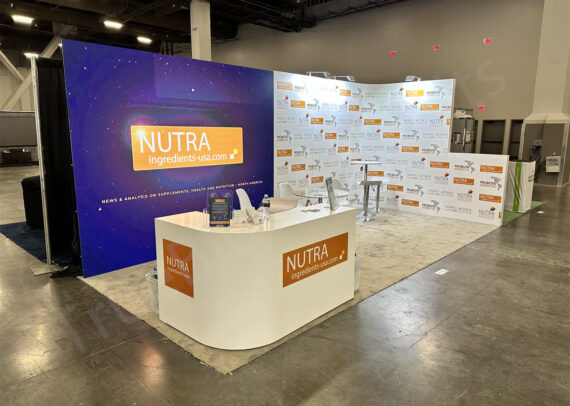 Nutra SSW Trade Show 10' x 20 LED Screen Wall Booth