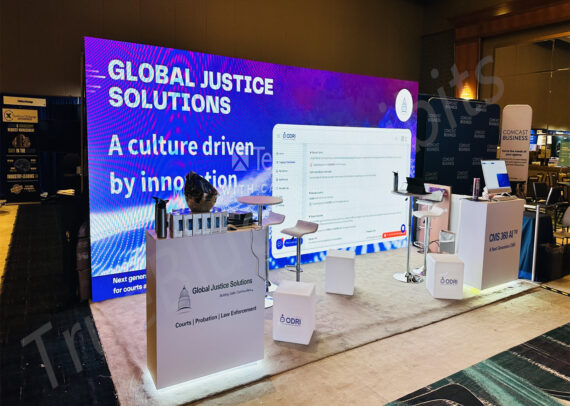 360 CMS Ecourt 10' x 20' P3.9 Vegas Trade Show LED Video Backdrop Rental