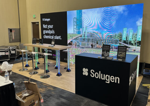 Solugen 10' x 20' Synbiobeta 2023 San Francisco LED Video Wall Booth