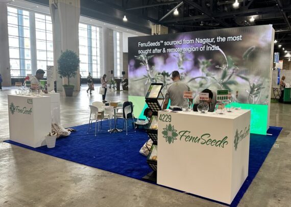 Indusbiotech 20' x 20' Natural Product Expo East Philadelphia LED Video Wall Booth