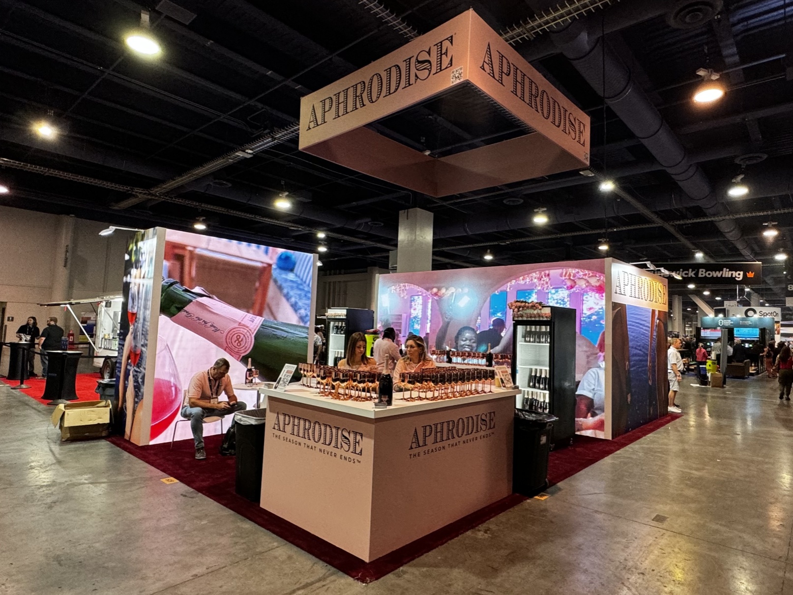 Aphrodise 20' x 30' Bar & Restaurant Expo (Ncb Show) Custom LED Video Wall Booth Rental
