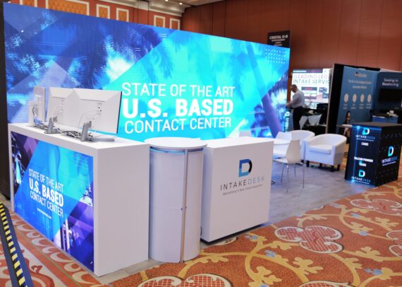 IntakeDesk 10' x 20' MTMP 2024 Booth With Video Wall Demo Counter