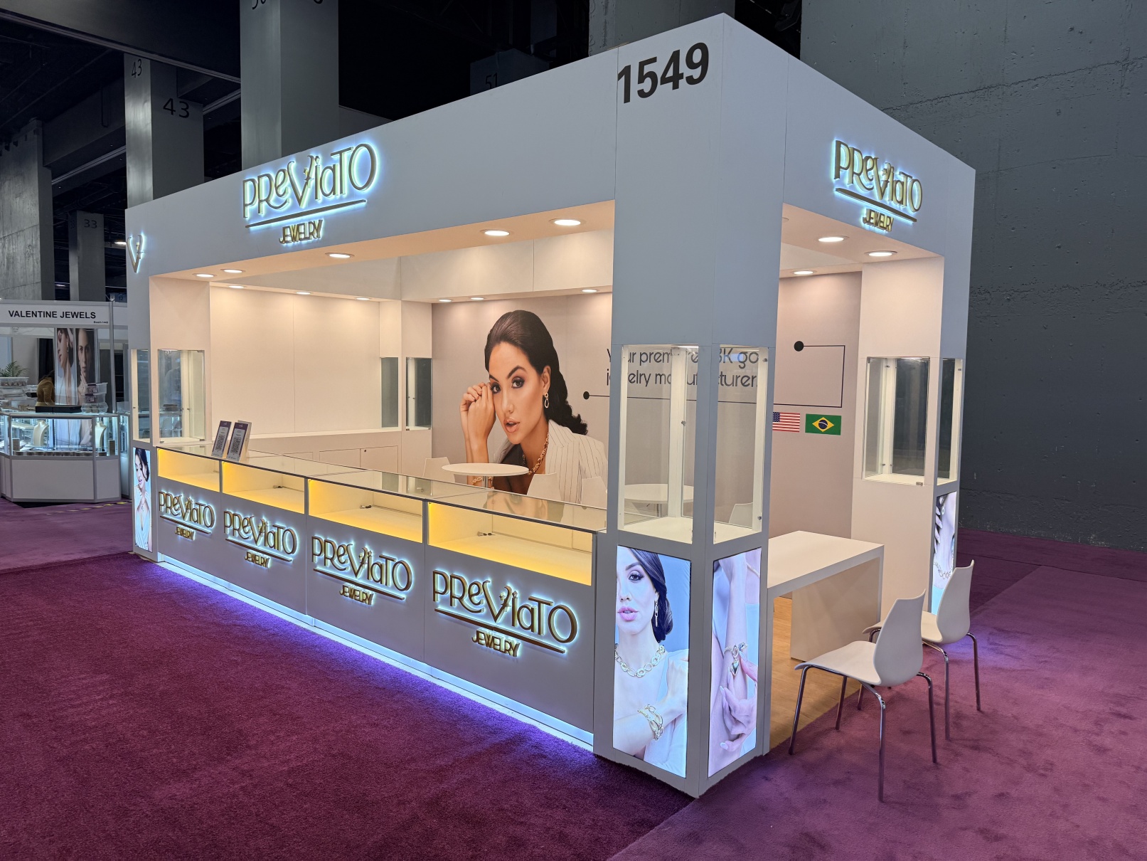 Previato Jewelry 10' x 20' JIS Fall Show Miami Custom Exhibits Rental