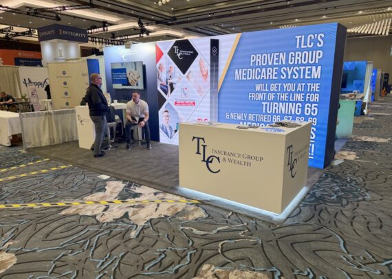 TLC Insurance Group 10' x 20' Medicarians LED Video Wall Booth