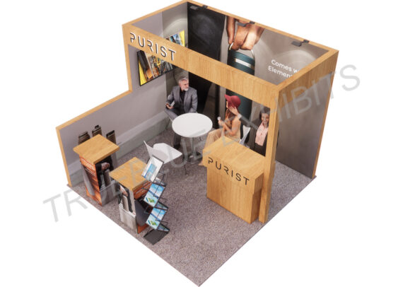T38 10′ x 10′ Customizable Trade Show Booth Design