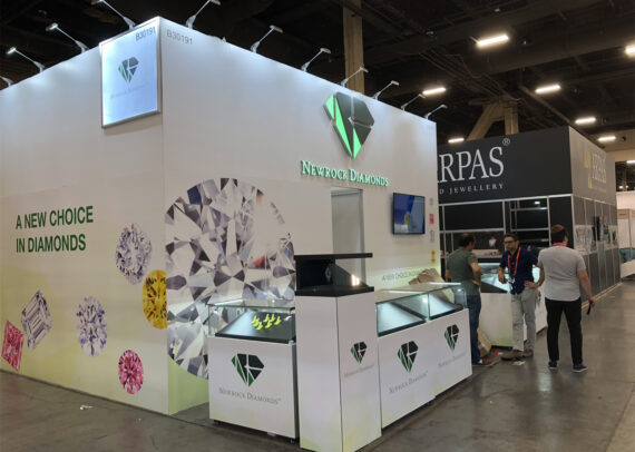 Newrock Diamonds 20′ x 20′ JCK Custom Trade Show Booth