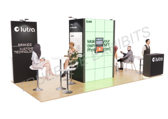 R32 10′ x 20′ Custom Trade Show Booth Design & LED Screen Wall